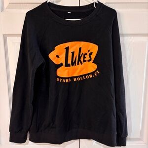 Warner Bros Gilmore Girls Luke's Diner Coffee Cup Logo Sweashirt Size L